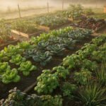 uma vista panoramica de uma horta caseira bem cuid 1780060122