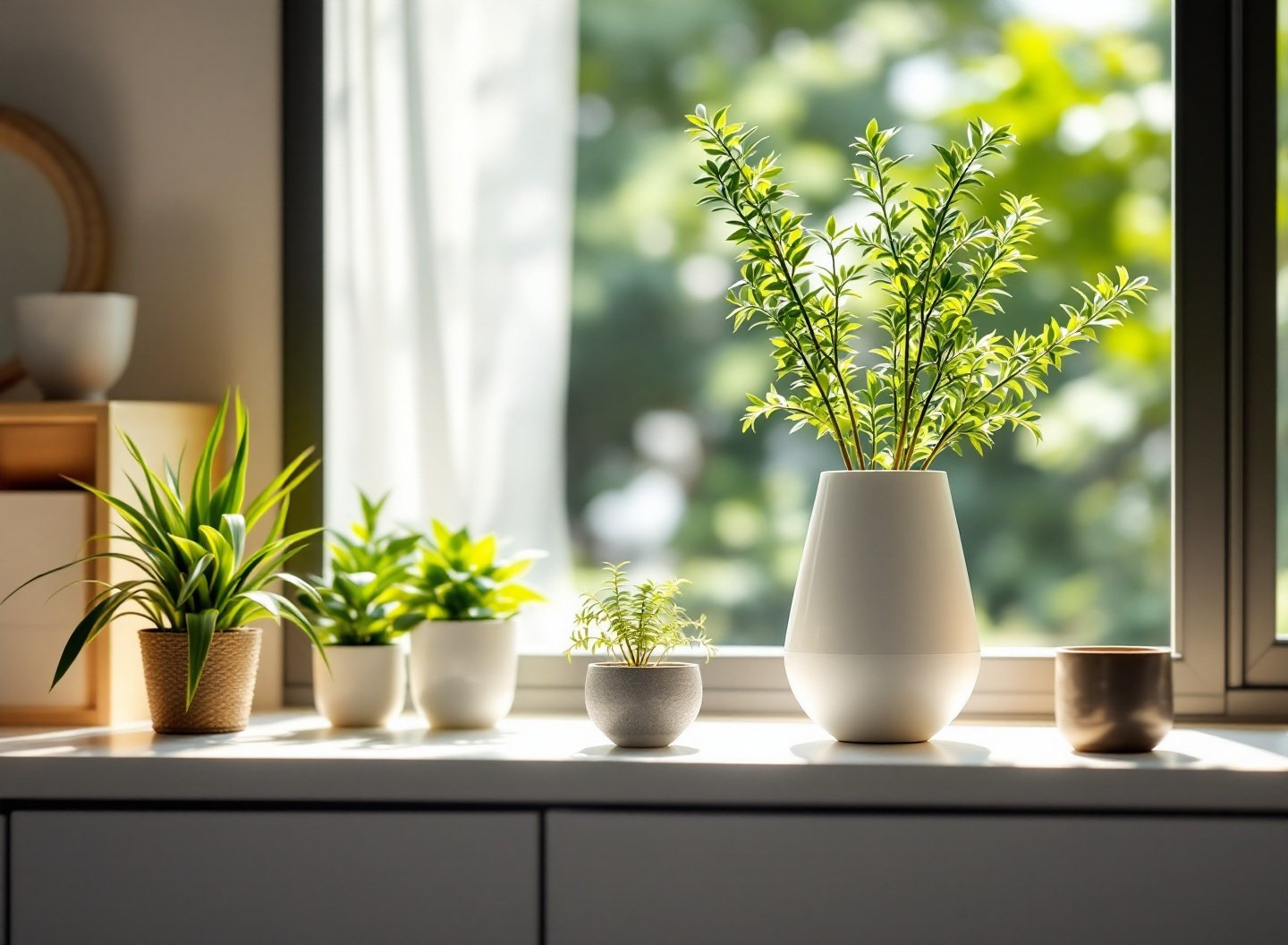 Transforme Seu Lar: Vasos Smart e a Nova Era da Decoração 2 Vaso inteligente em apartamento moderno