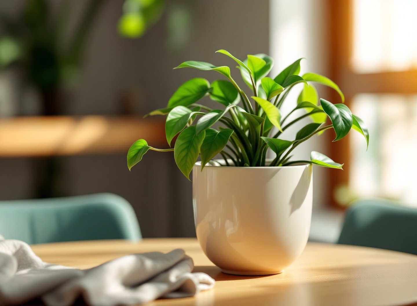 Sua Casa Mais Verde: Plantas de Baixa Manutenção Eficazes 3 Zamioculca em vaso de cerâmica