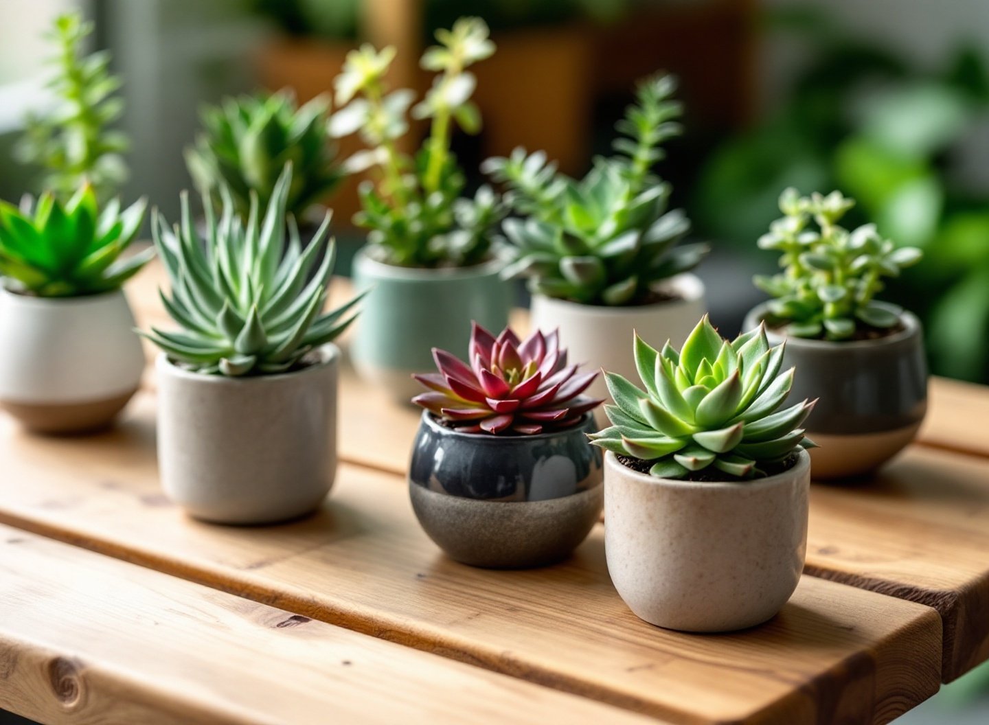 Suculentas em vasos, plantas que exigem pouca manutenção