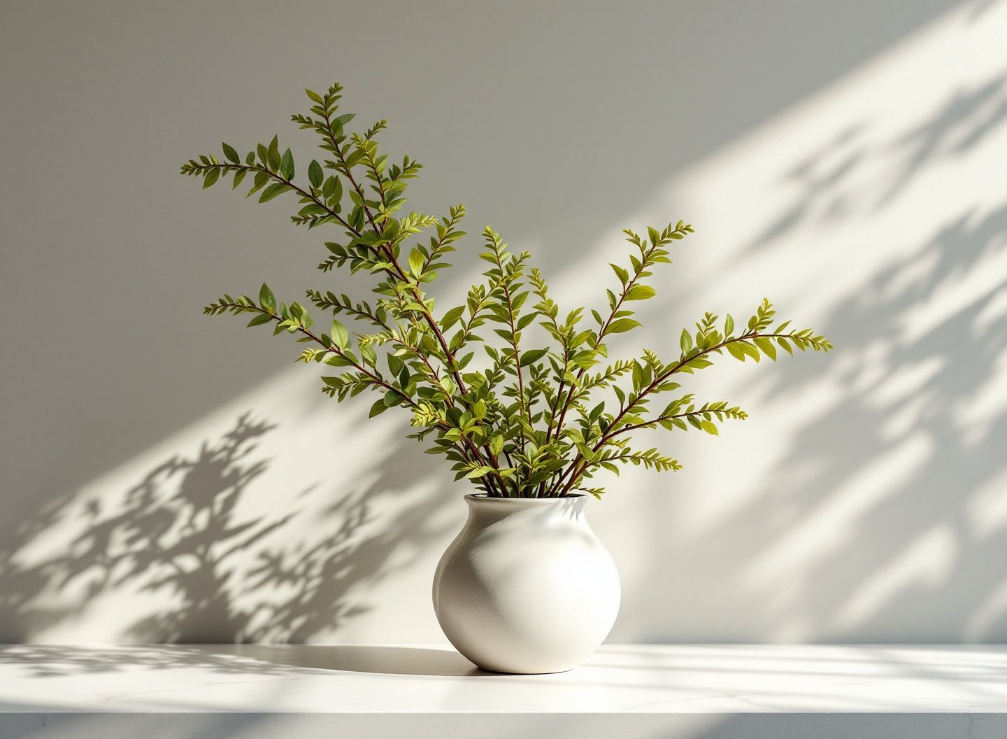 Espada-de-são-jorge em vaso branco em sala.