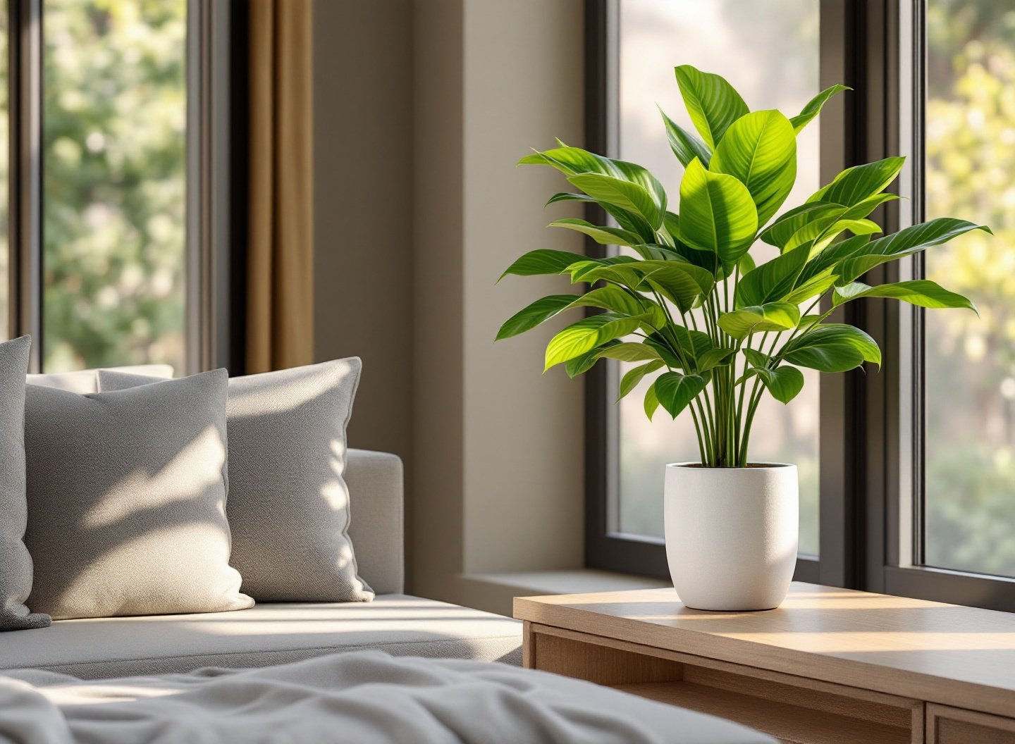 Transforme sua Casa com Plantas que Até Iniciantes Podem Cuidar 2 Comigo-ninguém-pode em sala de estar moderna