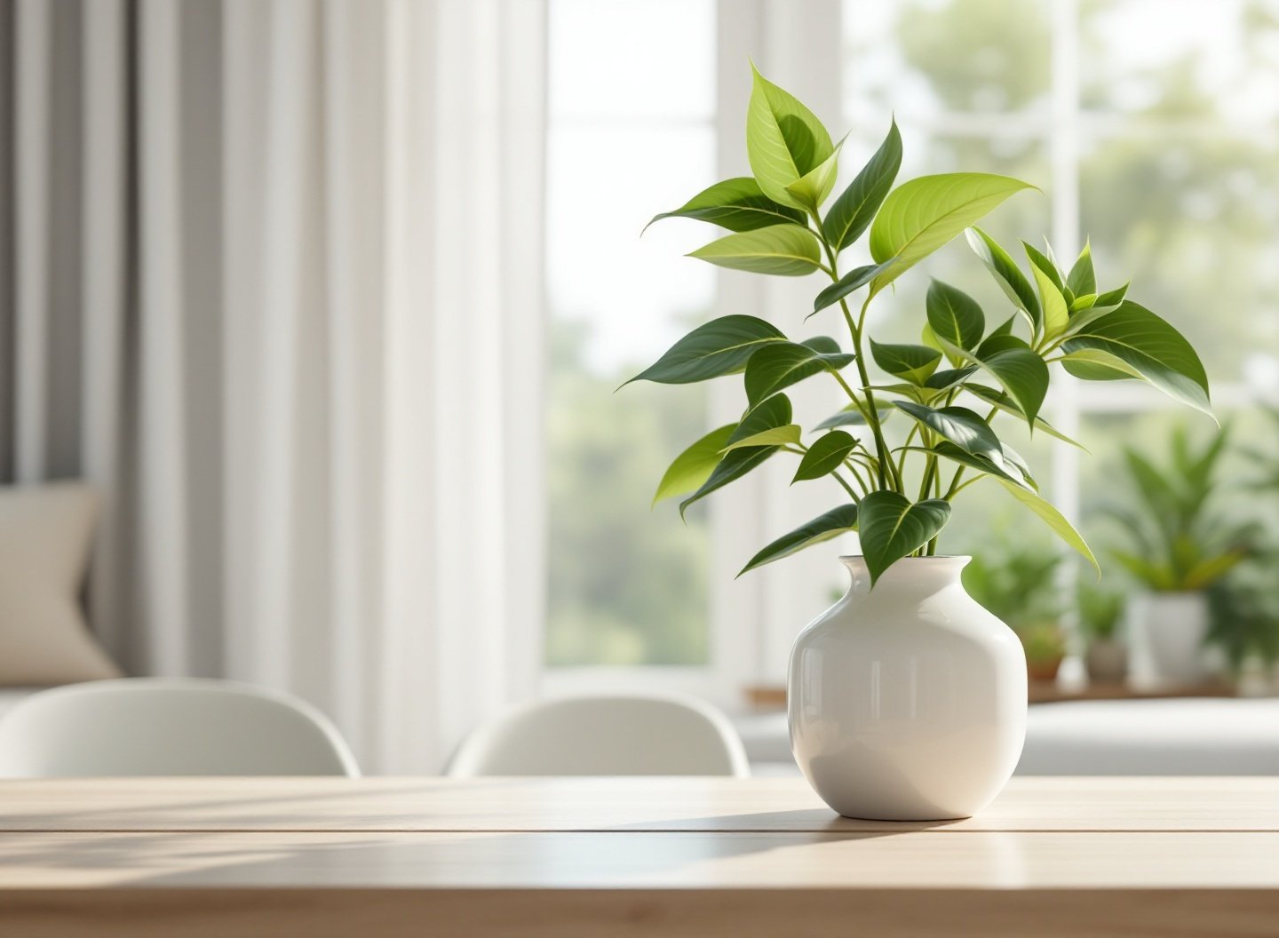 Zamioculca em ambiente interno moderno