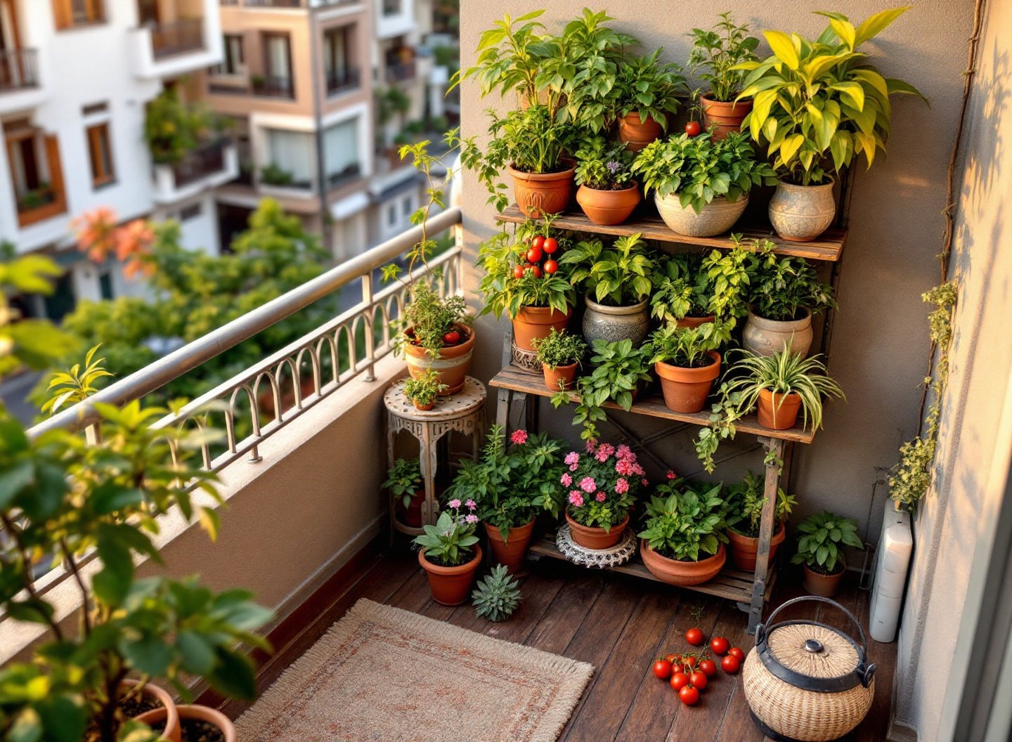 Pare de Gastar no Mercado: O guia definitivo para montar sua horta em pequenos espaços com custo zero a partir de agora. 3 Horta vertical econômica em varanda de apartamento, otimizando o espaço para cultivo barato.