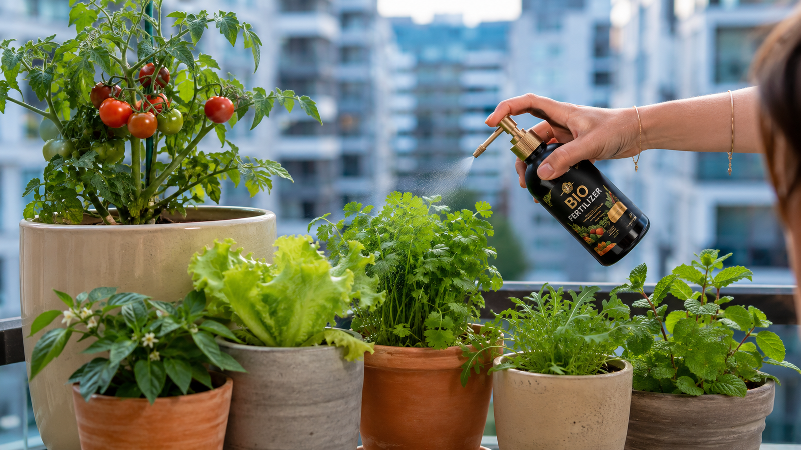 Sua Horta Está Fraca? Descubra Como o Calendário de Adubação Transforma Plantas Murchas em Colheitas Fartas 3 Calendário de adubação em horta urbana com múltiplas culturas em vasos